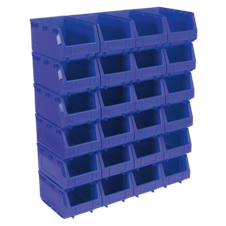 Sealey TPS324B Plastic Storage Bin 150 x 240 x 130mm, Blue - Pack of 24
