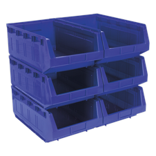 Sealey TPS56B Plastic Storage Bin 310 x 500 x 190mm, Blue - Pack of 6