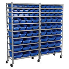 Sealey TPS72 Mobile Bin Storage System with 72 Bins
