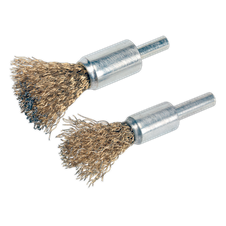 Sealey VS1801 Decarbonising Crimped Wire Brush Set 2pc