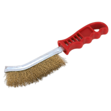 Sealey WB05/R Wire Brush Brassed Steel with Plastic Handle