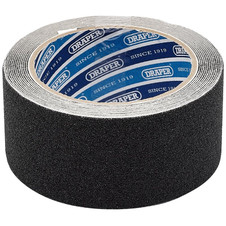 Draper 63384 Heavy Duty Safety Grip Tape Roll, 3.7m x 50mm, Black