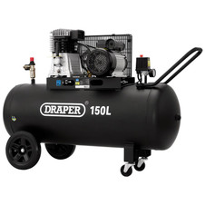 Draper 55305 230V 150L Belt-Driven Air Compressor, 2.2kW/3hp