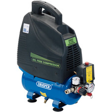 Draper 24974 230V 6L Oil-Free Air Compressor, 1.1kW/1.5hp