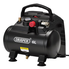 Draper 02115 230V 6L Oil-Free Air Compressor, 1.2kW/1.5hp