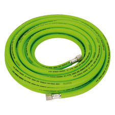 Draper 31734 High Visibility Hybrid Air Hose, 10m x 8mm, 1/4" BSP, Green