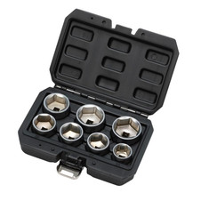 Draper 02747 Oil Filter Socket Set, 3/8" Sq. Dr. (7 Piece)