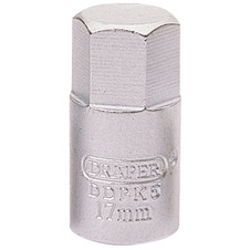 Draper 38323 Hexagon Drain Plug Key, 3/8" Sq. Dr., 17mm