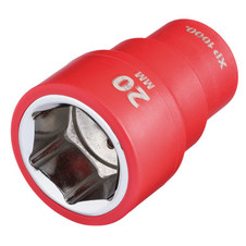 Draper XP1000 17662 VDE Socket, 3/8" Sq. Dr., 20mm