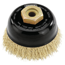 Draper Expert 52634 Brassed Steel Crimped Wire Cup Brush, 60mm, M10
