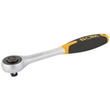 Elora 770-L1ZI Push Through Soft Grip Reversible Ratchet, 1/2" Sq. Dr., 200mm