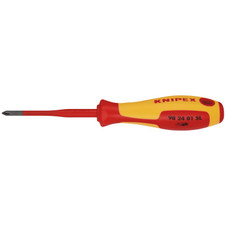 KNIPEX 72452 98 24 01 SL VDE Insulated Phillips Screwdriver, PH1 x 80mm - Slim
