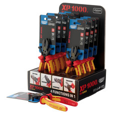 Draper 13608 XP1000 Counter Top Display of VDE 160mm 4-in-1 Tethered Combination Cutters & 180mm 4-in-1 Tethered Combination Cutters (10 Piece)