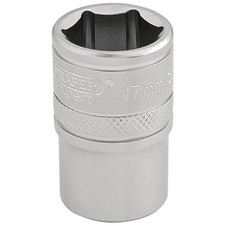 Draper Expert 16607 6 Point Metric Socket, 1/2" Sq. Dr., 17mm