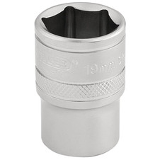 Draper Expert 16609 6 Point Metric Socket, 1/2" Sq. Dr., 19mm