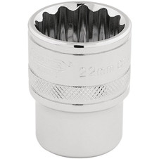 Draper Expert 33368 HI-TORQ 12 Point Socket, 1/2" Sq. Dr., 22mm