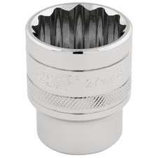 Draper Expert 33442 HI-TORQ 12 Point Socket, 1/2" Sq. Dr., 27mm