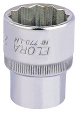 Elora 24682 Bi-Hexagon Socket, 1/2" Sq. Dr., 23mm