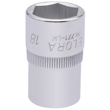 Elora 15307 Hexagon Socket, 1/2" Sq. Dr., 18mm