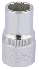 Elora 24814 Whitworth Bi-Hexagon Socket, 1/2" Sq. Dr., 1/4"