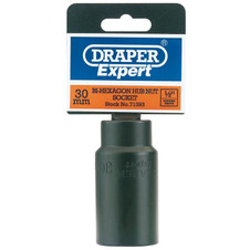 Draper Expert 71393 Hub Nut Impact Socket, 1/2" Sq. Dr., 30mm
