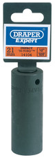 Draper 14104 HI-TORQ Deep Impact Socket, 1/2" Sq. Dr., 21mm
