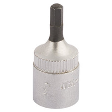 Elora 11124 Hexagon Screwdriver Socket, 1/4" Sq. Dr., 3mm