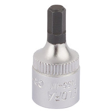 Elora 11125 Hexagon Screwdriver Socket, 1/4" Sq. Dr., 4mm