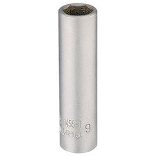 Elora 58729 Deep Socket, 1/4" Sq. Dr., 9mm