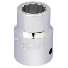 Draper Expert 16690 12 Point Socket, 3/4" Sq. Dr., 19mm