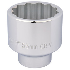 Draper Expert 16708 12 Point Socket, 3/4" Sq. Dr., 55mm