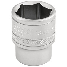 Draper Expert 16544 6 Point Metric Socket, 3/8" Sq. Dr., 18mm
