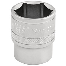 Draper Expert 16545 6 Point Metric Socket, 3/8" Sq. Dr., 19mm
