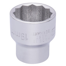 Elora 25953 Bi-Hexagon Socket, 3/8" Sq. Dr., 19mm