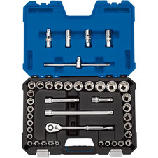 Draper Expert 16467 HI-TORQ Combined MM/AF Socket Set, 1/2" Sq. Dr., Blue (41 Piece)