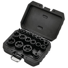 Draper 07128 External Torx Plus Socket Set, 1/4", 3/8", 1/2" Sq. Dr. (19 Piece)