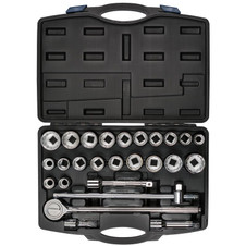 Draper 48329 HI-TORQ Combined MM/AF Socket Set, 3/4" Sq. Dr., Black (26 Piece)