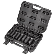 Draper 83098 HI-TORQ Impact Socket Set, 3/8" & 1/2" Sq. Dr. (32 Piece)