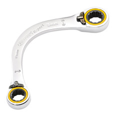 Draper Expert 03933 HI-TORQ Double Ring Ratchet Half Moon Spanner, 10 x 12mm
