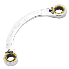 Draper Expert 03936 HI-TORQ Double Ring Ratchet Half Moon Spanner, 15 x 17mm