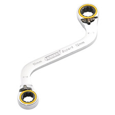 Draper Expert 03942 HI-TORQ Double Ring Ratchet S-Shape Spanner, 10 x 12mm