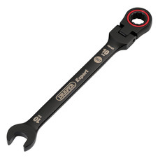 Draper Expert 03916 HI-TORQ Metric Flexible Head Ratchet Combination Spanner, 10mm, Black