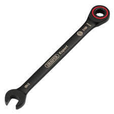 Draper Expert 03880 HI-TORQ Metric Ratchet Combination Spanner, 9mm, Black