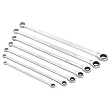 Draper 27778 HI-TORQ Metric Extra-Long Double Ring Ratchet Spanner Set (7 Piece)