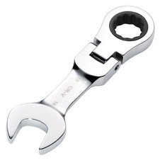 Draper 27979 HI-TORQ Metric Stubby Flexible Head Ratchet Combination Spanner, 18mm