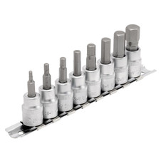 Draper Expert 16285 Metric Hex. Socket Bit Set, 3/8" Sq. Dr., 48mm (8 Piece)