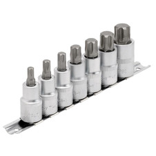Draper Expert 16341 TX-STAR Plus Socket Bit Set, 1/2" Sq. Dr., 55mm (7 Piece)