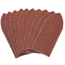 Draper 99261 Hook and Loop Aluminium Oxide Sanding Sheets, 32 x 92mm, 80 Grit (Pack of 10)