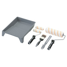 Draper 20787 Medium Pile Polyester Paint Roller and Brush Set with Soft Grip (8 Piece)