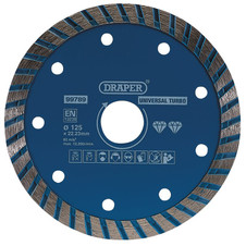 Draper 99789 Turbo Diamond Blade, 125mm